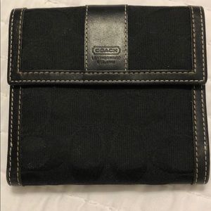 Black signature C Coach wallet. GUC.